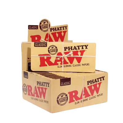 Papeles RAW Phatty Classic (Caja 24 pz) – Vuelo 420 Smoke Shop México