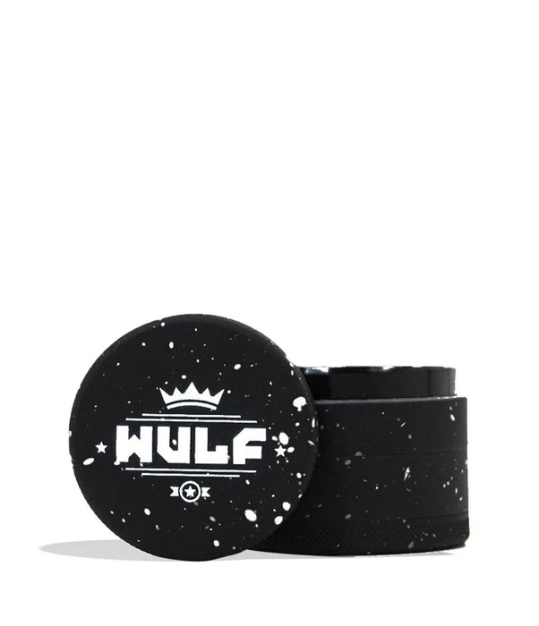 Grinder Wulf 4 Piezas 50mm Splatter – Negro con Blanco – Vuelo 420 Smoke Shop México